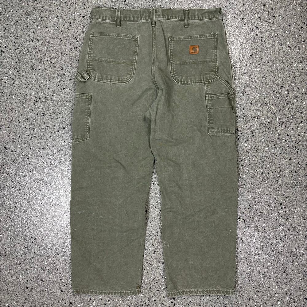 Vintage Carhartt Moss Green Made in USA Denim Jeans